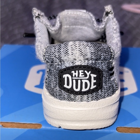 Hey Dude Kids Black and White Sneakers - Picture 1 of 2